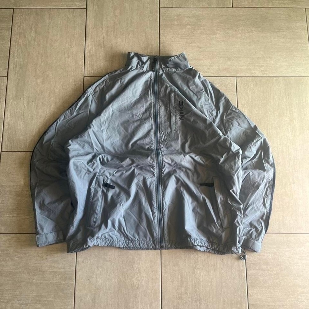 Nike Mens Full Zip Windbreaker Jacket Grey 26.5 x 30 XXL
